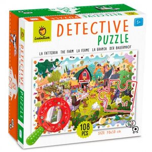 DETECTIVE PUZZLE 108 PZAS EN LA GRANJA