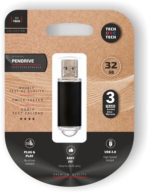 BASIC BLACK * MEMORIA USB 32GB 2.0 NEGRO